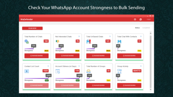 Wa Defender v4.0.0 - WhatsApp Account Strongness Checker for bulk sending - Full Reseller Rights - Image 3