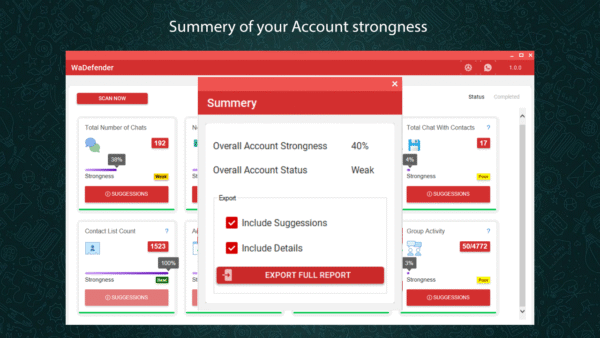 Wa Defender v4.0.0 - WhatsApp Account Strongness Checker for bulk sending - Full Reseller Rights - Image 4