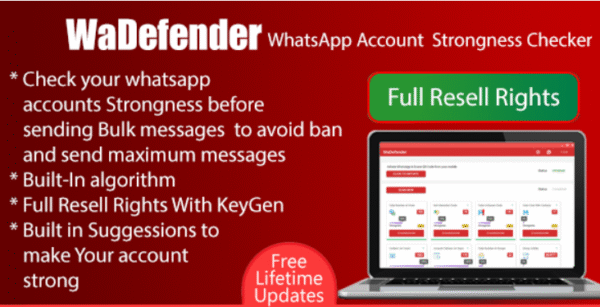 Wa Defender v4.0.0 - WhatsApp Account Strongness Checker for bulk sending - Full Reseller Rights - Image 2
