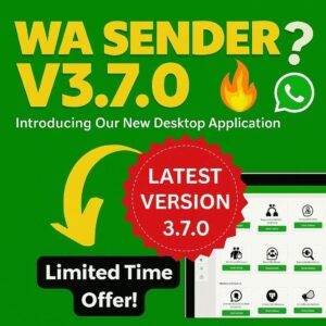 WA Sender 3.7.0 Single PC License – 1 Year Official Activation