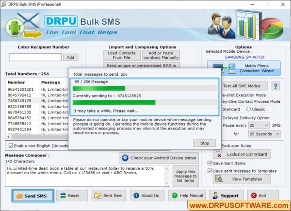 DRPU Bulk SMS Sender – Send Unlimited SMS - Image 2