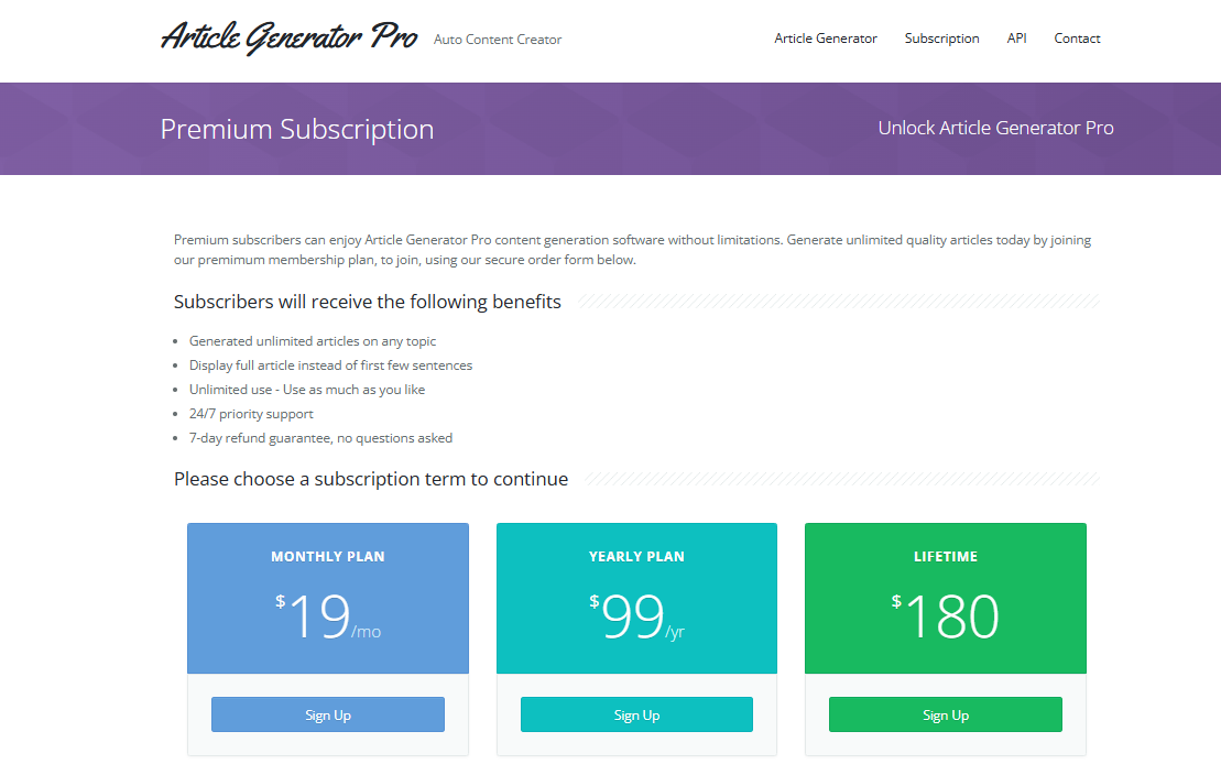 Article Generator Pro – Automatic Content Creation Tool