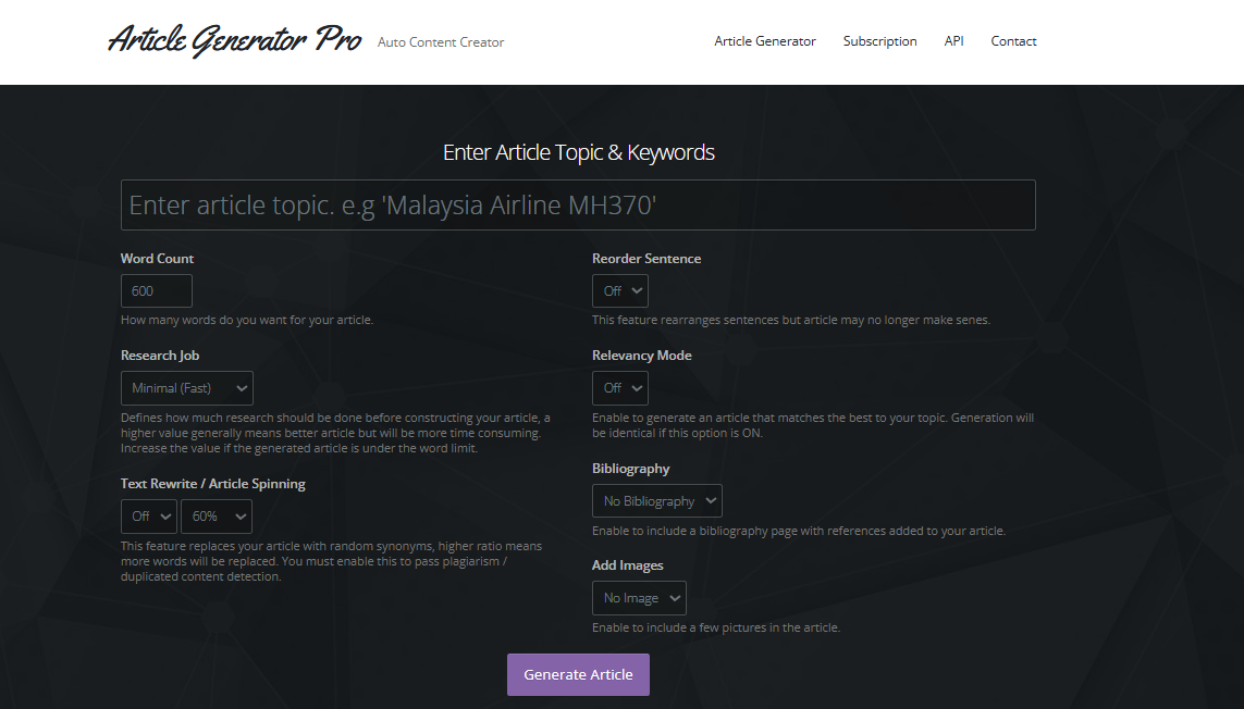 Article Generator Pro – Automatic Content Creation Tool - Image 3