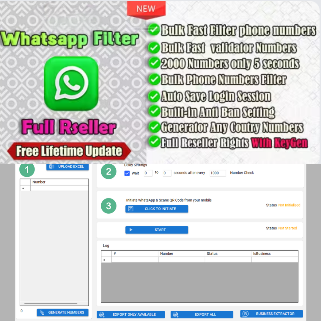 WA Number Filter Pro – Only WhatsApp Number Filter Tool