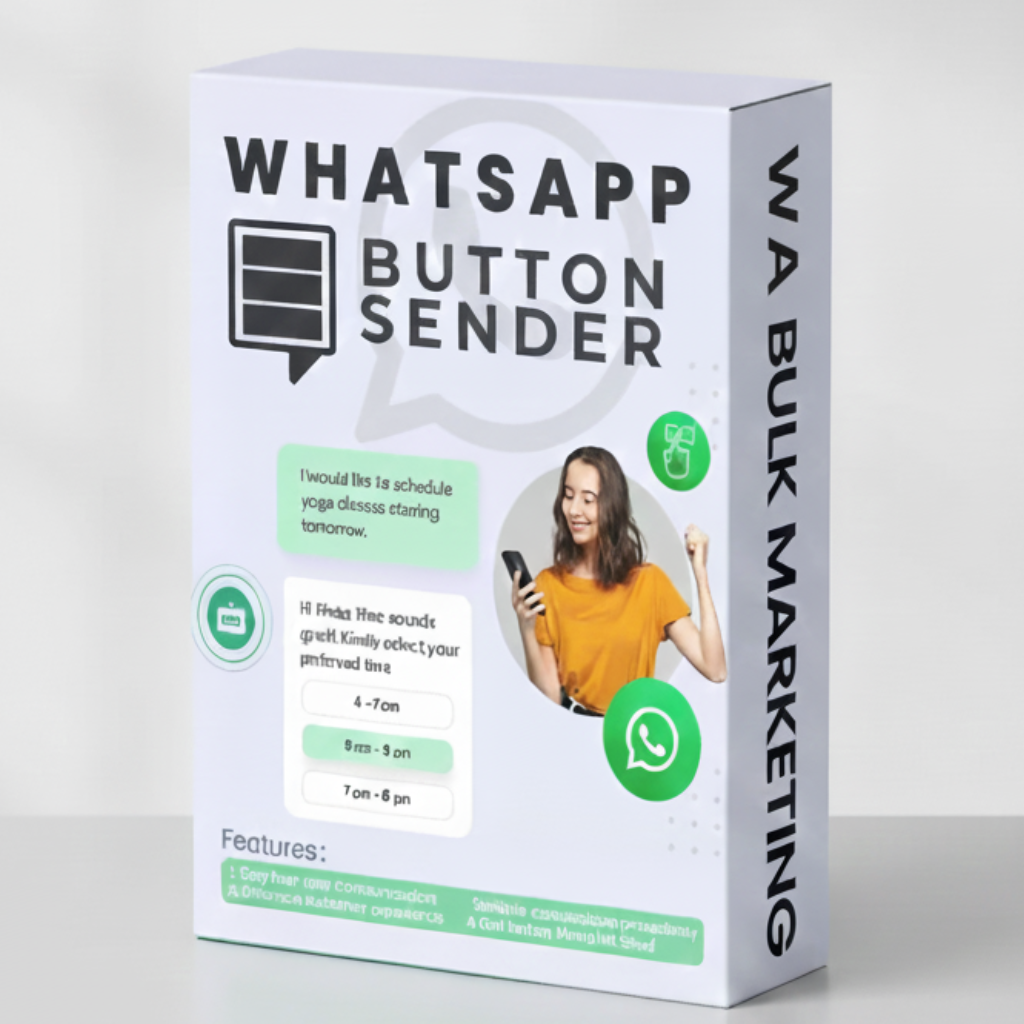wBulk WhatsApp marketing software with clickable buttons, auto reply bot, and campaign tracking.