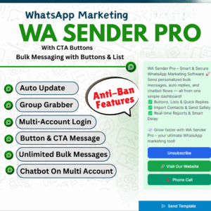 WA Sender Pro WhatsApp marketing software for bulk message sending