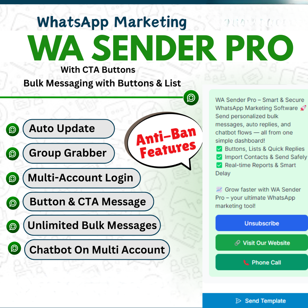 WA Sender Pro WhatsApp marketing software for bulk message sending
