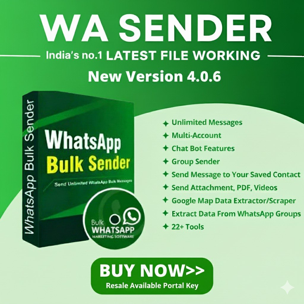 WA Sender v4.0.6 β Ultimate Bulk WhatsApp Messaging & Marketing Software