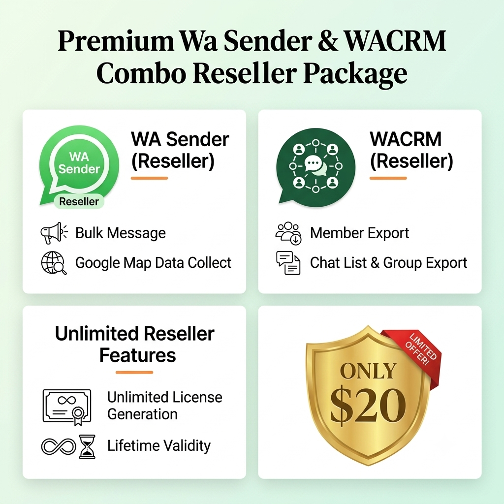 WA Sender & WACRM Reseller Combo