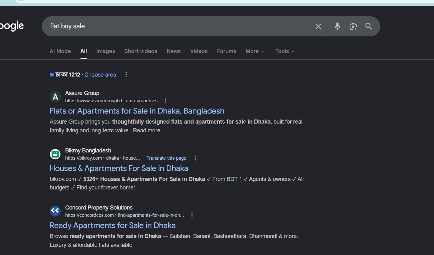 Concord Property Solutions ranked top 3 on Google for flat buy sale keyword