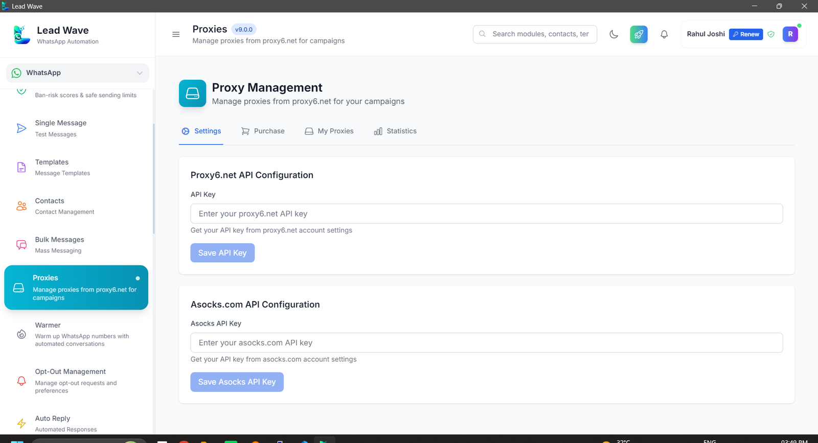 LeadWave Proxies — assign proxies per session